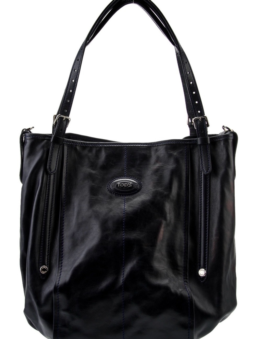 Tod's Black Leather G-bag Sacca Shoulder Tote